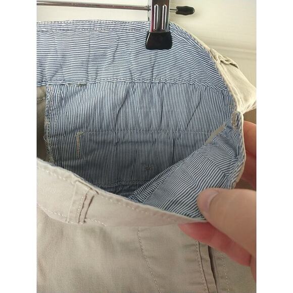 Eddie Bauer Vashon Fit Tan Wide Leg Pocket Zip Slit Capri Pant Size 40" Waist - Picture 9 of 12